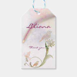 Celestial shooting star gift tag