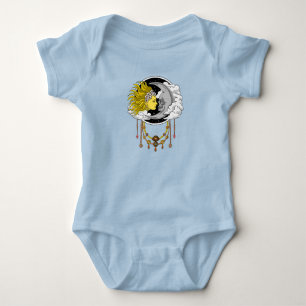 Celestial Skull Moon Baby Bodysuit