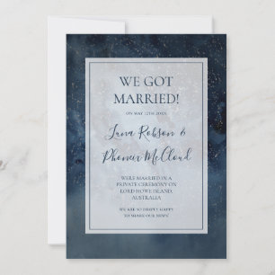 Celestial Sky With Frame Elopement Announcement