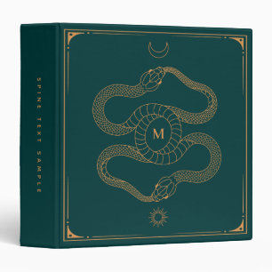 Celestial Snake Book of Shadows Ouroboros Symbol Binder