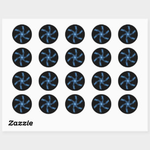 Celestial Snowflake - Classic Round Sticker