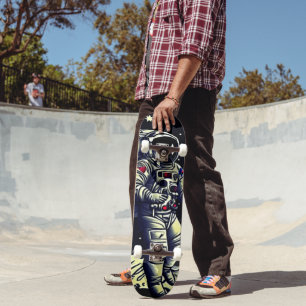 Celestial Sojourn-Ride the Universe with Astronaut Skateboard