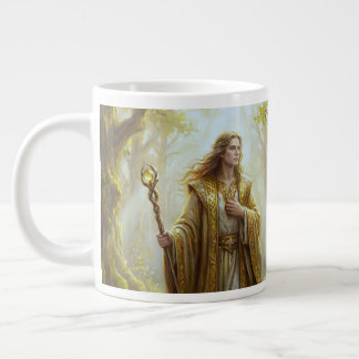 Celestial Sorcerer in Sunlit Grove Large Coffee Mug