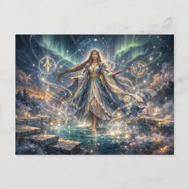 Celestial Sorceress Fantasy Postcard (Front)