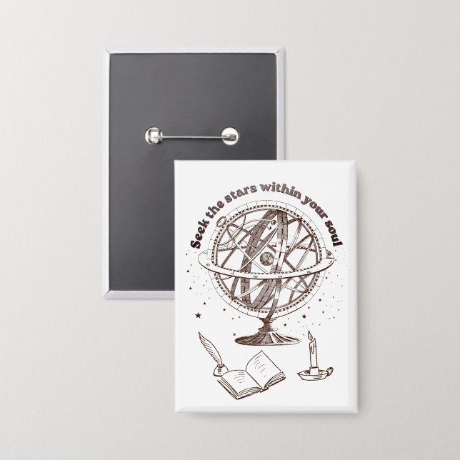 Celestial Soul Wisdom | Vintage Armillary Sphere  (Front/Back)