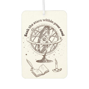 Celestial Soul Wisdom   Vintage Armillary Sphere  Air Freshener