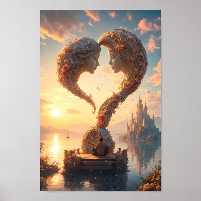 Celestial Soulmates Sunrise Fantasy Poster (Front)
