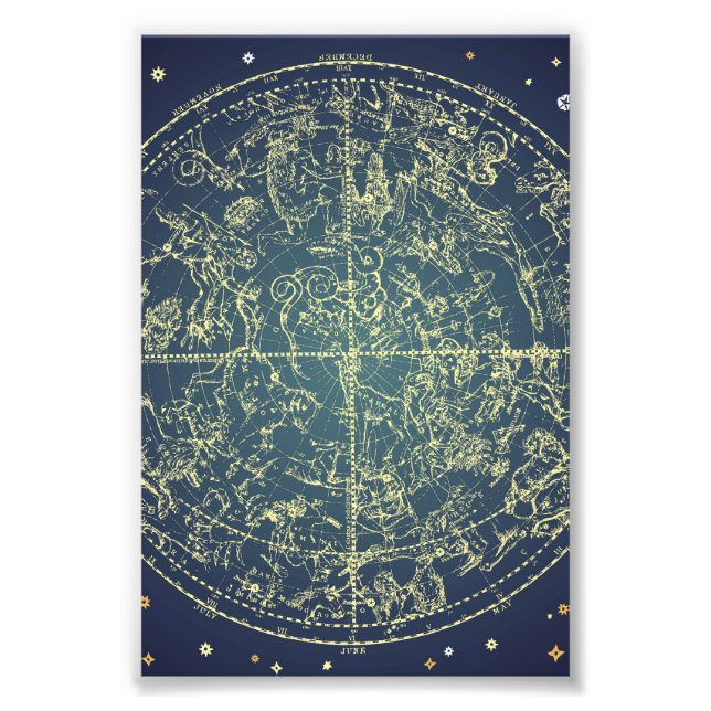Celestial Space Chart Photo Print (Front)