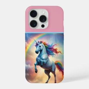 Celestial Spectrum: The Rainbow Unicorn's Arc iPhone 15 Pro Case