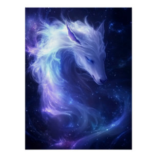 Celestial Spirit Dragon in Cosmic Dreams Poster