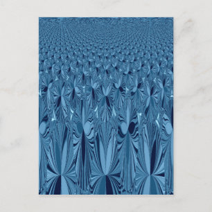 Celestial Splendour: Iridescent Blue Rose Design Postcard