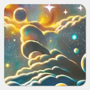 Celestial  square sticker