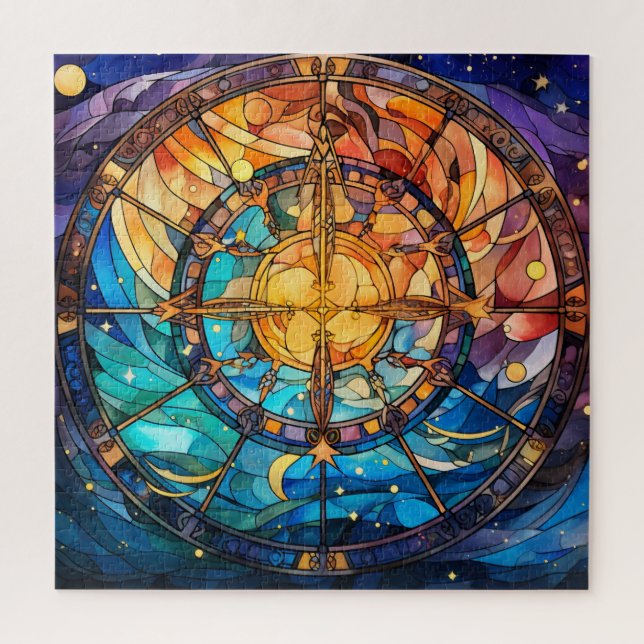 Celestial Stained Glass Puzzle (Vertical)