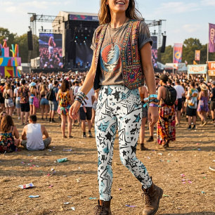 Celestial Star Doodle Leggings