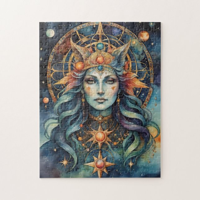 Celestial Star Goddess Mystical Alchemy Jigsaw Puzzle (Vertical)