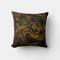 Celestial Star Map Astrological Gold Draco Dragon