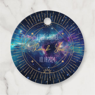 Celestial Starburst Galaxy Thank You Favour Tags