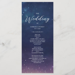Celestial Starry Night Wedding Program