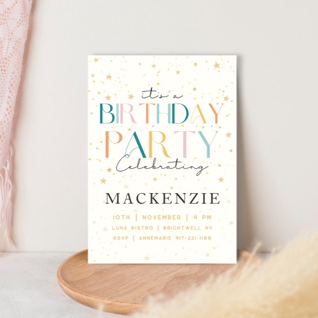 Celestial Starry Sky Birthday Invitation (Creator Uploaded)