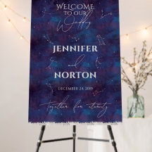 Celestial Starry Sky Galaxy Mariage Affiche de bie