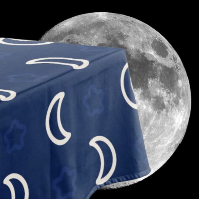 Celestial Stars & Moon Tablecloth – Navy Blue (Creator Uploaded)