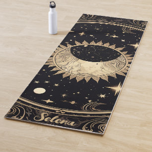 Celestial Stars Sun Moon Yoga Mat