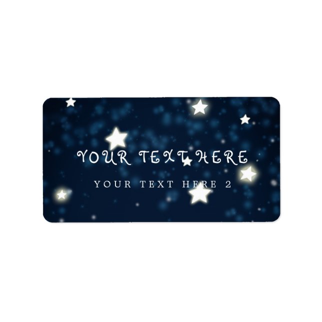 Celestial Stars Twinkle Sky Sticker Package Label (Front)