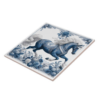 Celestial Steed:  Floral Splendour Tile