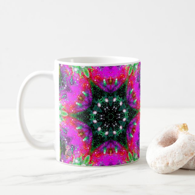 Celestial Stellar Kaleid Coffee Mug (With Donut)
