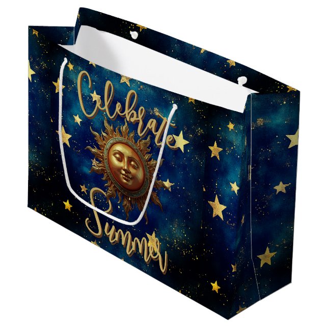 Celestial Summer Celebrate Summer  Large Gift Bag (Front Angled)