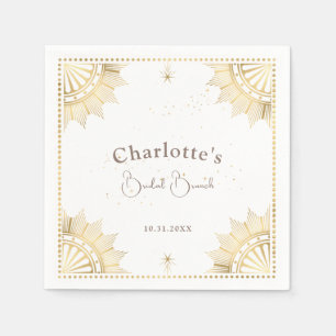 Celestial Sun and Moon Bridal Brunch Shower Napkin