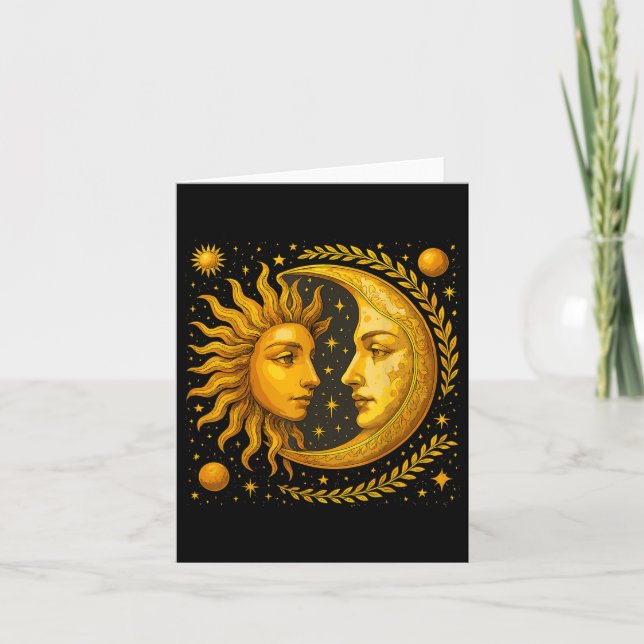 Celestial Sun And Moon  Card (Front)