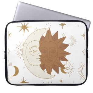 Celestial Sun and Moon Laptop Sleeve