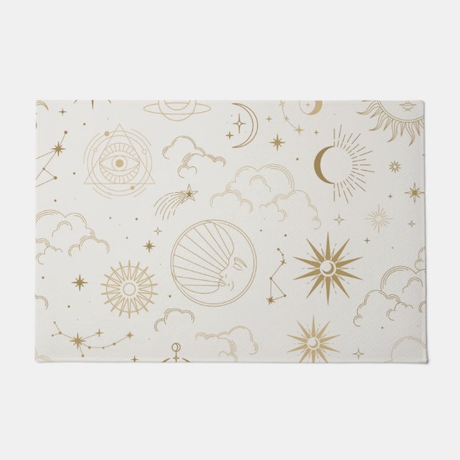 Celestial Sun and Moon Mystical Doormat (Front)