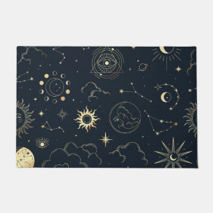 Celestial Sun and Moon Mystical  Doormat
