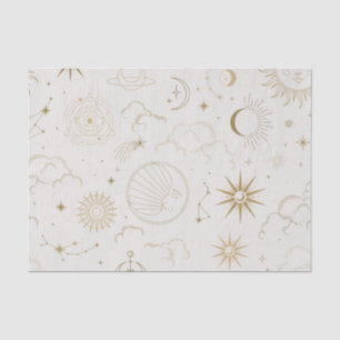 Celestial Sun and Moon Mystical Elements  Tissue P Tissue Paper