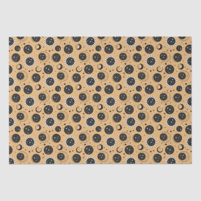 Celestial Sun and Moon Pattern Tissue Paper (Front)