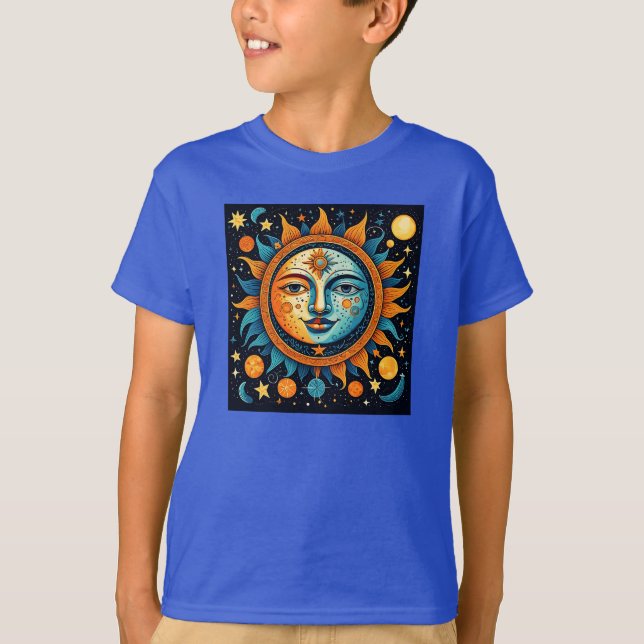 Celestial Sun And Moon  T-Shirt (Front)