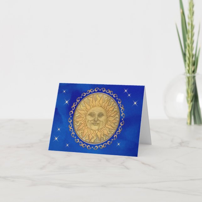 Celestial Sun Blank Note Cards (Front)