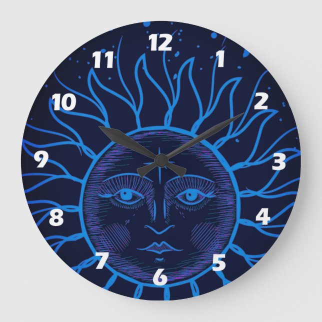 Celestial Sun clock with numbers  (Front)