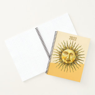 Celestial Sun Face Colorblock  Bullet Journal
