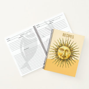 Celestial Sun Face Colorblock Recipe Book