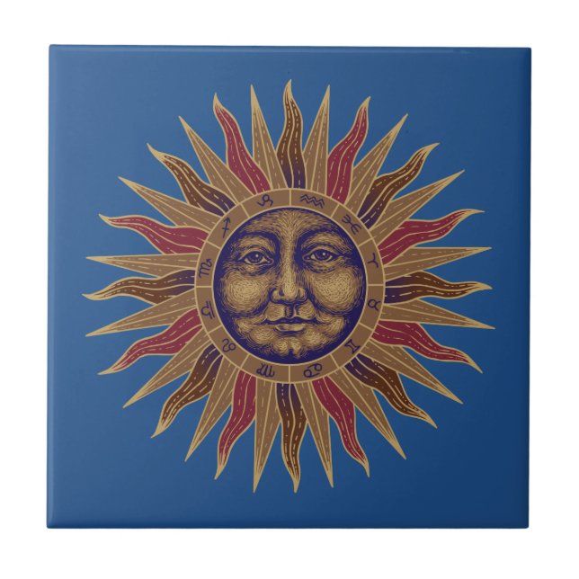 Celestial Sun Face Tile (Front)