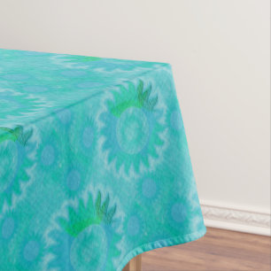 Celestial Sun in Teal Tablecloth