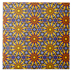 Celestial Sun Mandala  Tile
