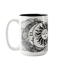 Celestial Sun Moon and Stars Custom Colouring