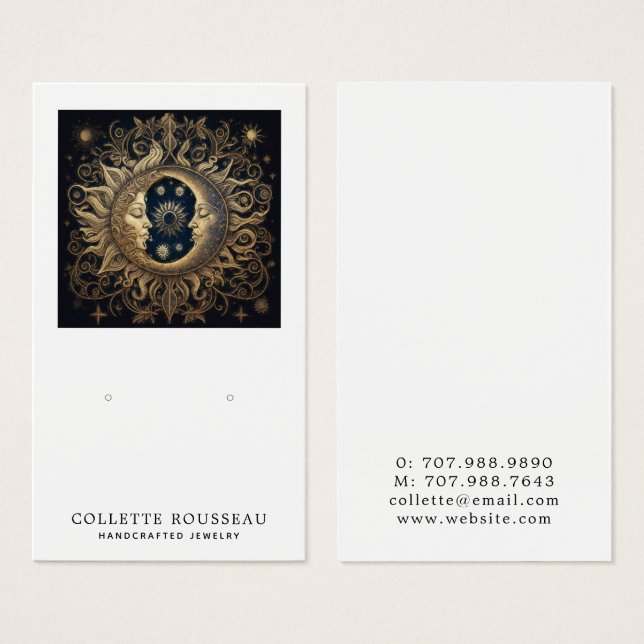 Celestial Sun Moon Earring Jewellery Display (Front & Back)