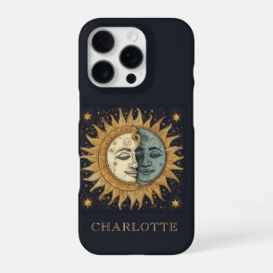 Celestial Sun Moon Personalized iPhone 16 Pro Case