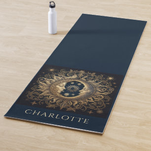 Celestial Sun Moon Personalized Yoga Mat
