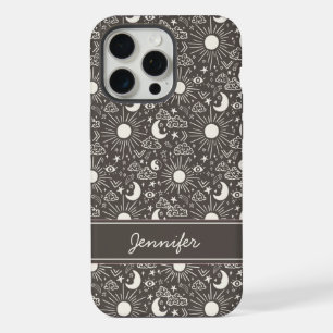 Celestial Sun & Moon Phone Case   Custom Name